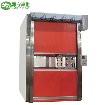 HEPA Filter Cleanroom Personnel Air Shower عالية السرعة بولي كلوريد الفينيل نشمر باب مصراع