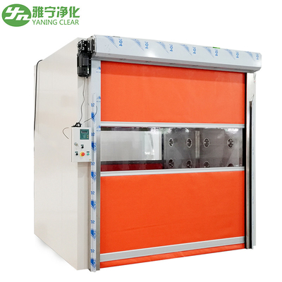 الباب السيارات غرفة نظيفة دش الهواء 2.6kw 380v PVC سريع التدحرج نافذة