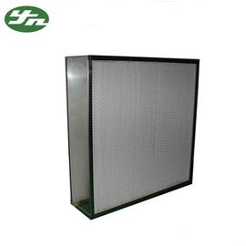 Deep Pleat HEPA Air Filter H10 - H14 إطار فولاذي مجلفن لغرفة نظيفة