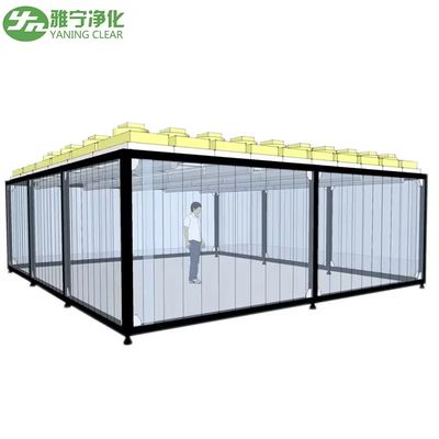 مختبر غرفة نظيفة ISO GMP وحدات خالية من الغبار غرفة نظيفة وحدات PVC الجدار لوحة التجميع جدار صلب FFU غرفة نظيفة غرف نظيفة