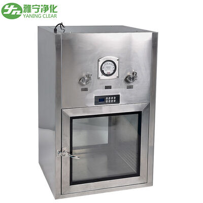 صندوق تمرير غرفة نظيفة من الفولاذ المقاوم للصدأ SUS304/201 مع قفل كهربائي وأبعاد قابلة للتخصيص