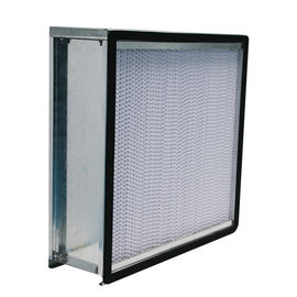 24x24x12 Deep Pleat HEPA Air Filter إطار فولاذي مجلفن مع شفة